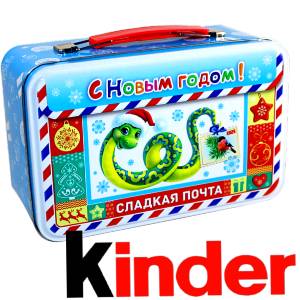 Сладкий подарок на Новый Год в картонной упаковке весом 430 грамм по цене 2136 руб в Волжске